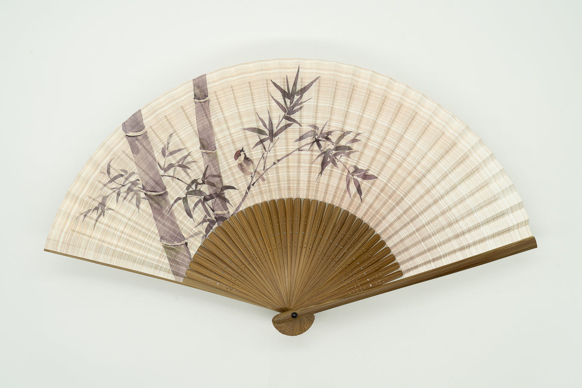 竹に雀– 扇専門店 万葉